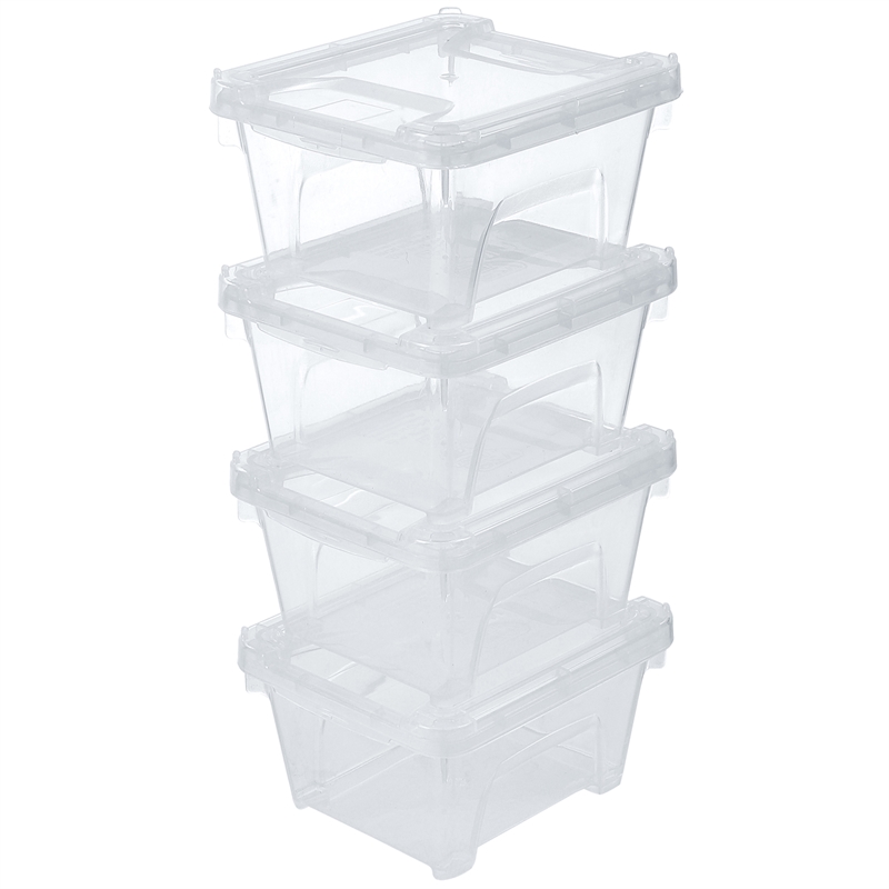 Ezy Storage 300ml Square Multi Purpose Containers - 4 Pack