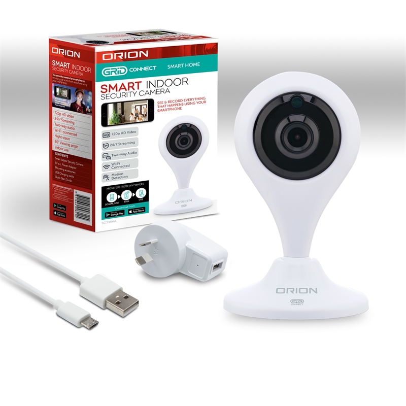 Orion Smart Indoor Security Camera With Grid Connect | Bunnings Warehouse