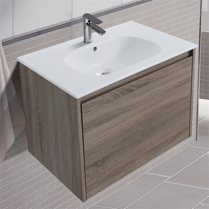 D'Lucci 750mm Ceramic Basin Top - White | Bunnings Warehouse