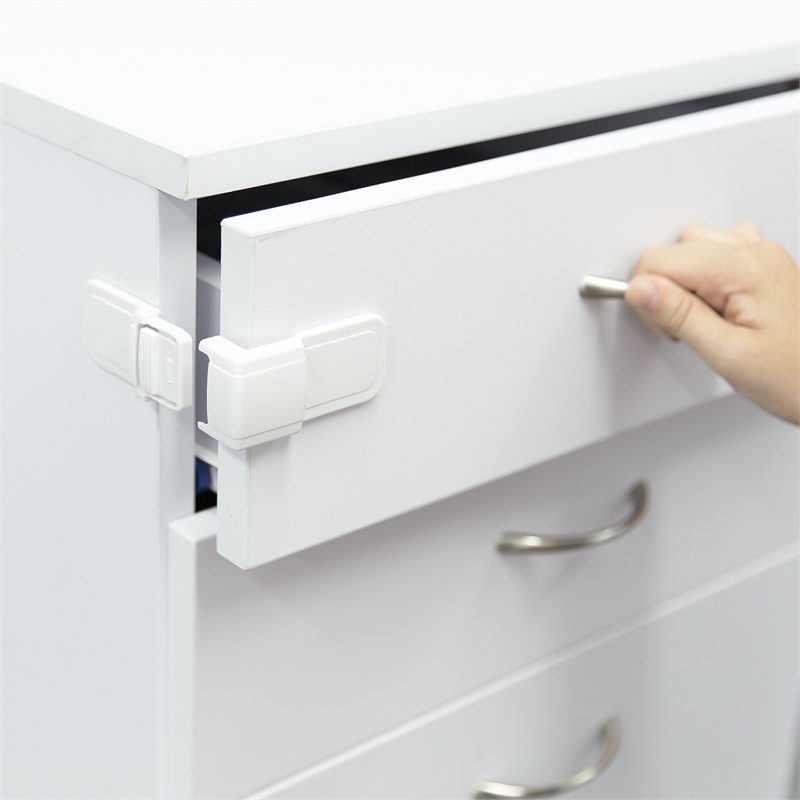 Drawer Cabinet Cupboard Corner Baby Kids Safety White Cloth Belt