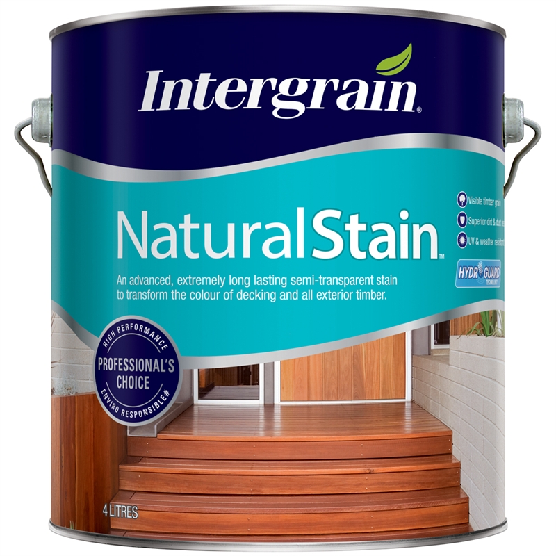 intergrain 4l charcoal naturalstain water based exterior stain