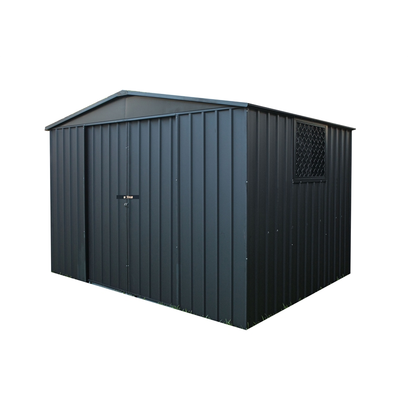 absco sheds 3.0 x 2.18 x 2.3m matte black stealth shed