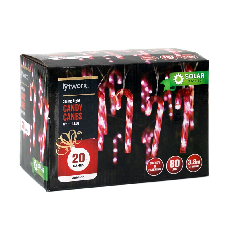 Lytworx 20 Candy Cane String Solar Lights Bunnings Warehouse