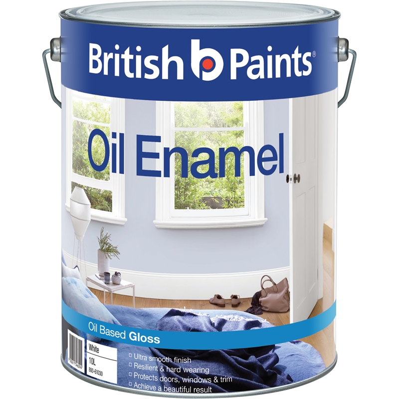 British Paints 10L Gloss White Enamel Paint | Bunnings Warehouse