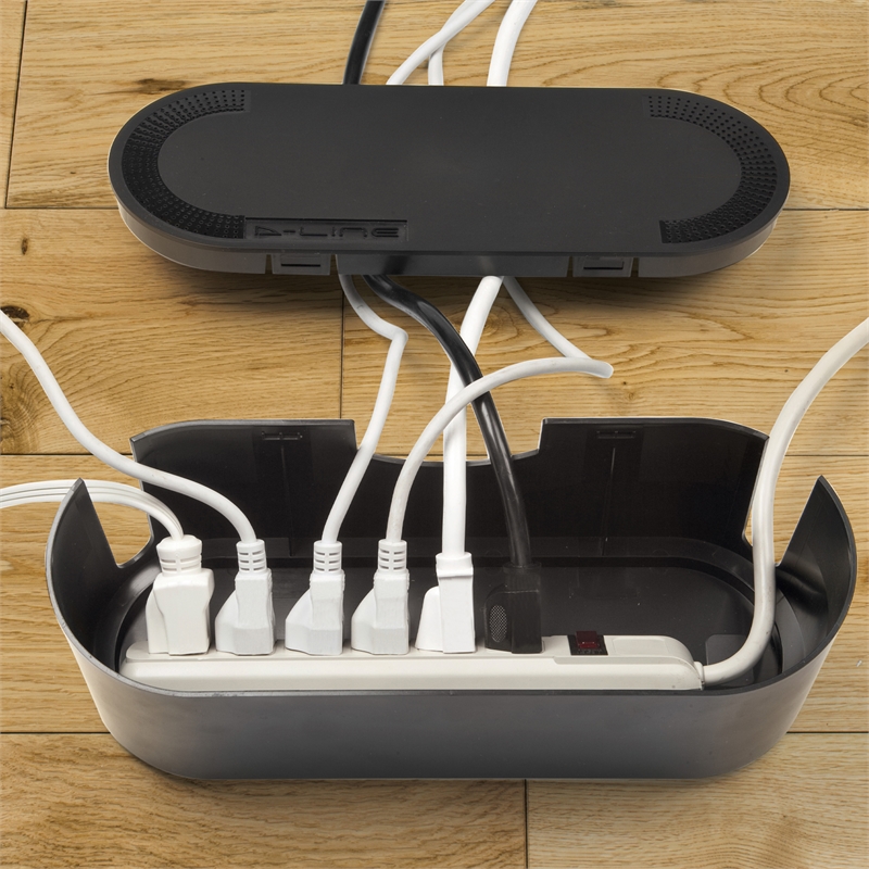 DLine Large Black Cable Tidy Unit Bunnings Warehouse