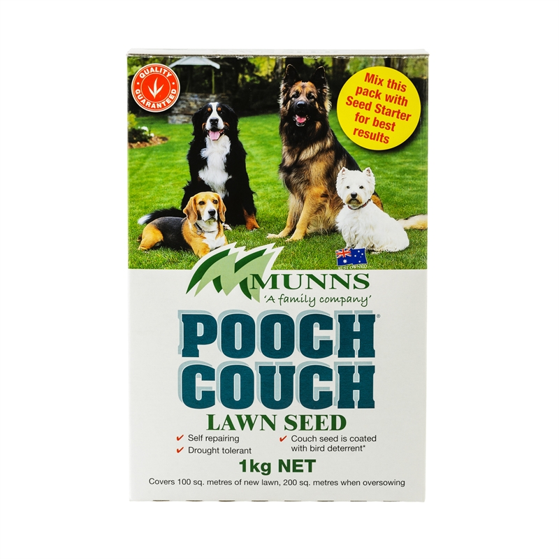 Munns 1kg Pooch Couch Lawn Seed Mix I/N 3680030 Bunnings Warehouse
