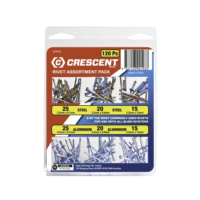 Crescent Assorted Pop Rivets 120 Pack Bunnings Warehouse