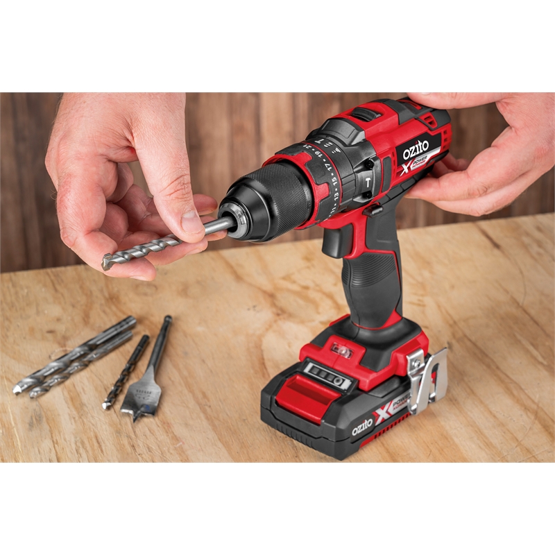 Ozito Power X Change 18V Hammer Drill & Driving Kit | Bunnings Warehouse