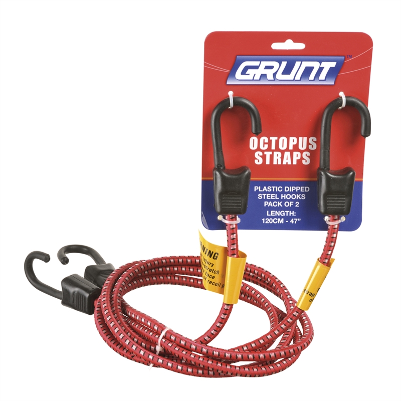Grunt 120cm Tie Down Octopus Straps 2 Pack I/N 4310127 Bunnings