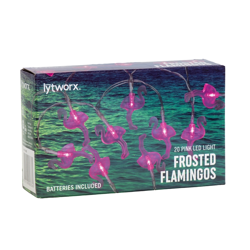 Lytworx 20 Pink Flamingo LED Battery Operated Party Lights