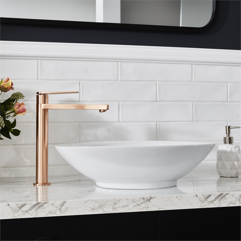 Signature WELS 5 Star 6L/min Brushed Rose Gold Basin Mixer | Mondella