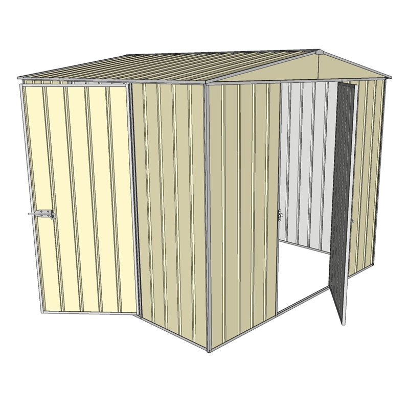 Build-a-Shed 2.3 x 2.3m Cream Dual Hinged Door Shed | Bunnings ...