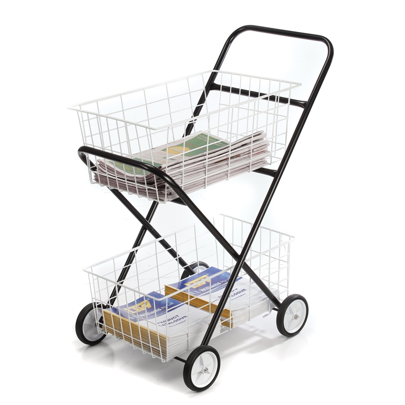 LTW Black 2 Tier Basket Laundry Trolley Bunnings Warehouse