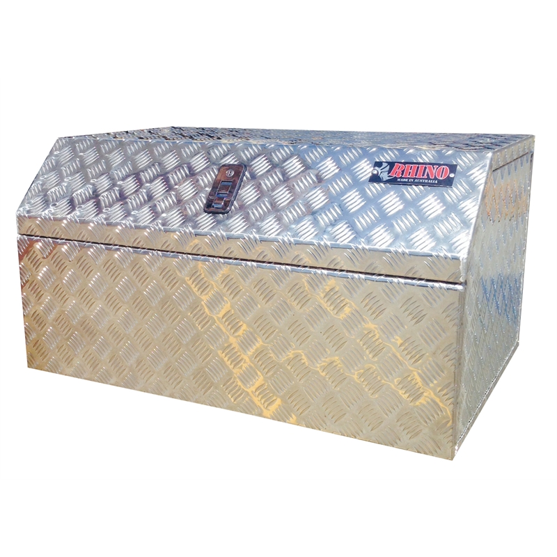 Rhino 900 x 595 x 475mm Checkerplate Tool Box Bunnings Warehouse