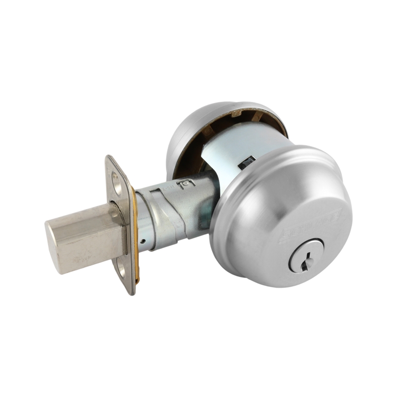 Schlage Satin Chrome B Series B62N Double Cylinder Deadbolt