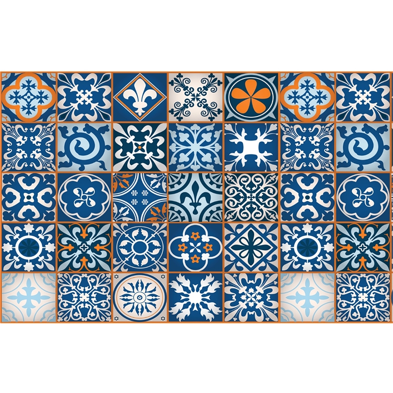 Boyle 1 5m X 45cm Self Adhesive Film Moroccan Blue Tiles Boyle 1 5m X 45cm Self Adhesive Film Moroccan Blue Tiles