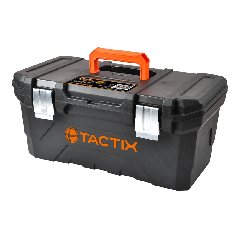 Tactix 508mm Plastic Tool Box With Steel Latches | Bunnings Warehouse