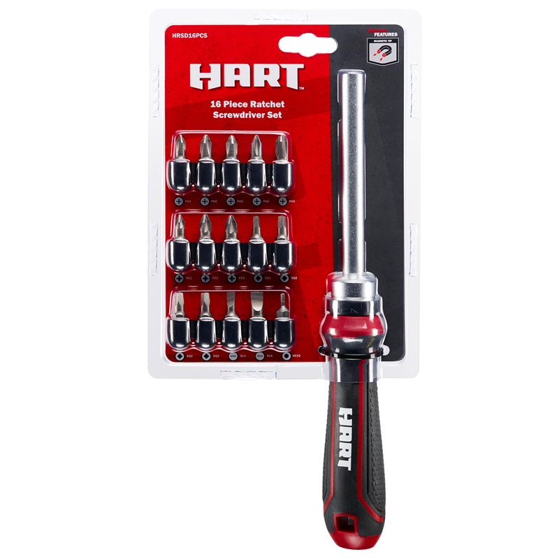 Hart 16 Piece Ratchet Screwdriver Set Bunnings Warehouse