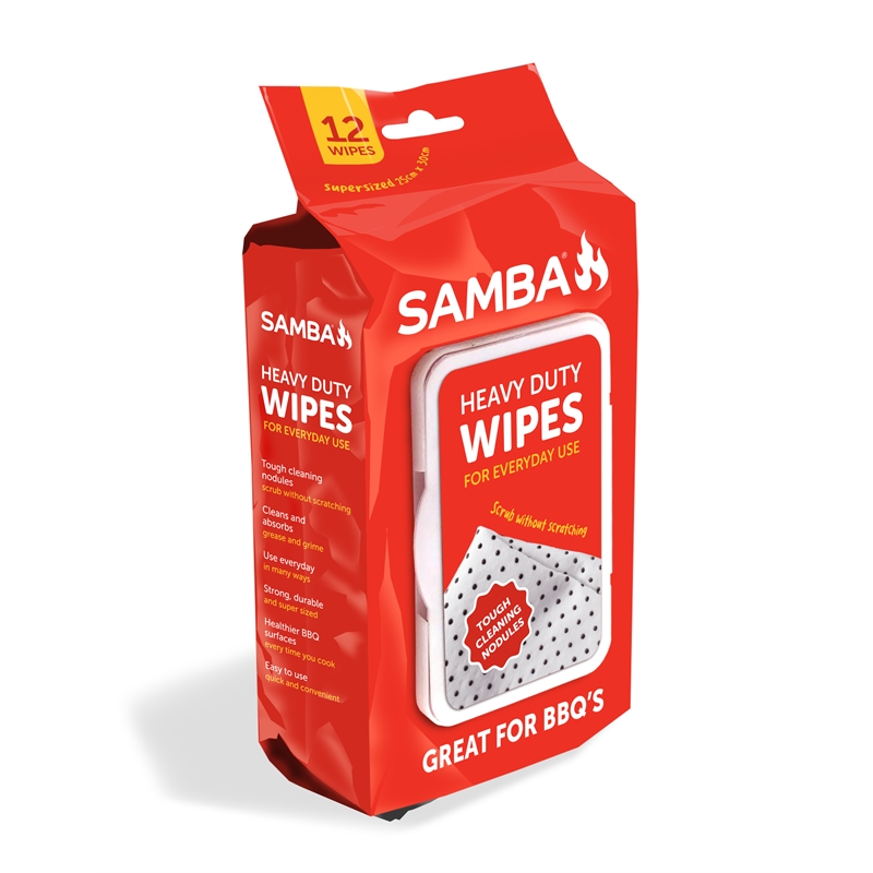 Samba Heavy Duty BBQ Wipes 12 Pack Bunnings Warehouse