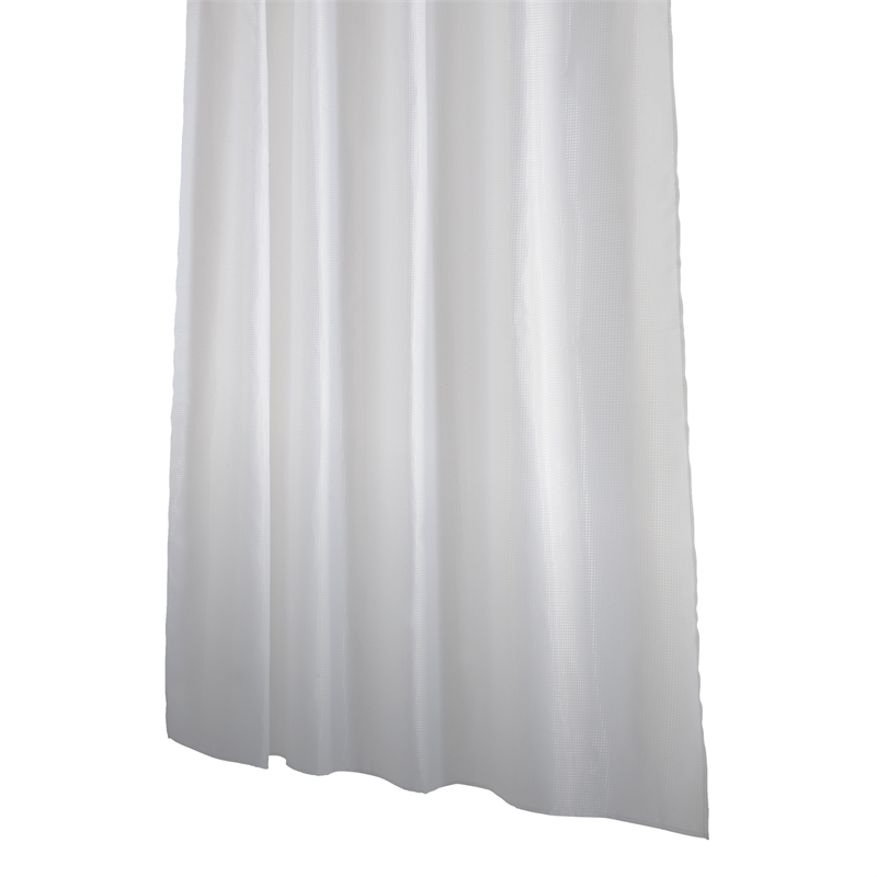 Barelli Shower Curtain Polystr Hookless White | Bunnings Warehouse