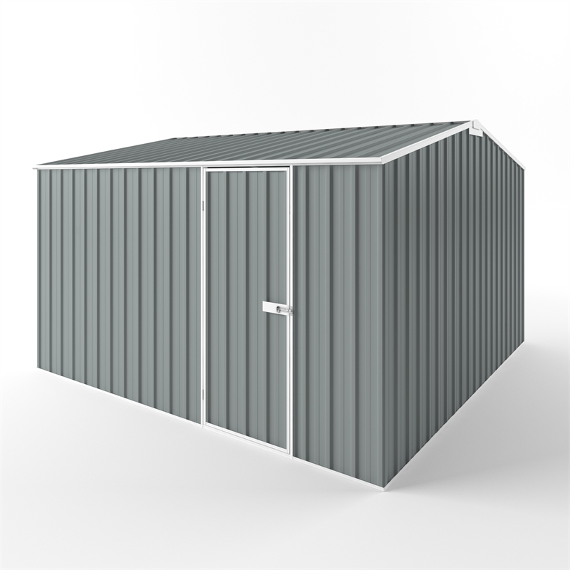 EasyShed 3.75 x 3.75 x 2.36m Armour Grey Gable Roof Garden Shed
