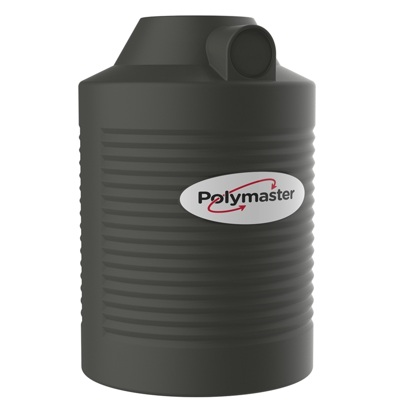 Polymaster 200L Round Corrugated Water Tank - Slate Grey | Bunnings ...