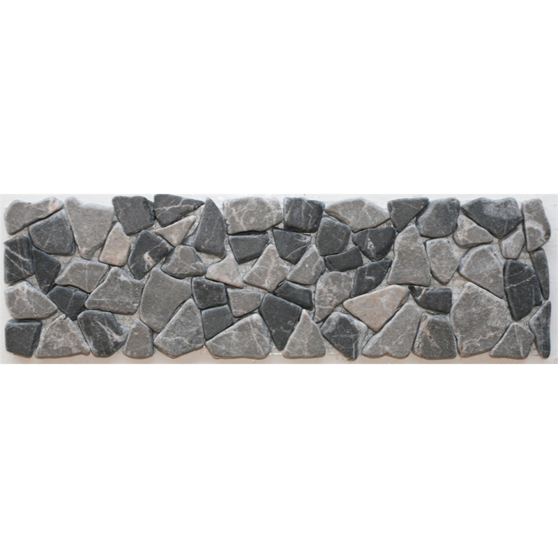 Decor8 Tiles 333 x 98 x 8mm Riverstone Marble Mosaic Tile 3 Pack I/N