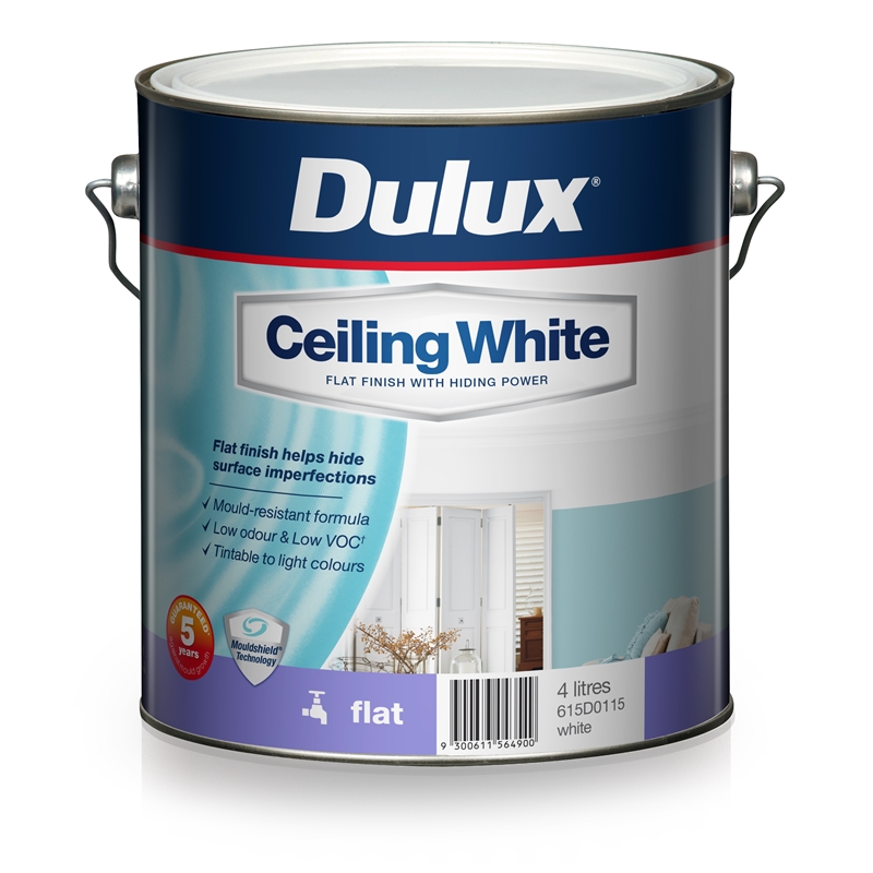 Dulux 4L Ceiling White Paint | Bunnings Warehouse