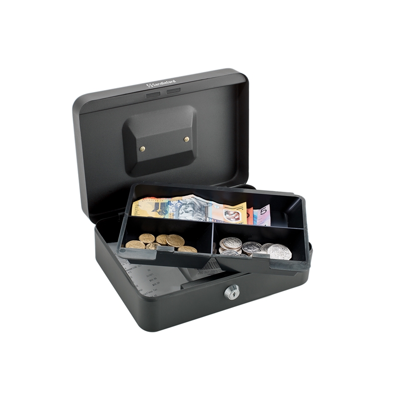 Sandleford 250mm Black Cash Box | Bunnings Warehouse