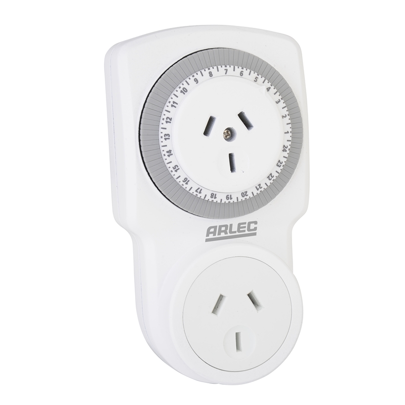 Arlec Twin Socket 24 Hour Timer Bunnings Warehouse