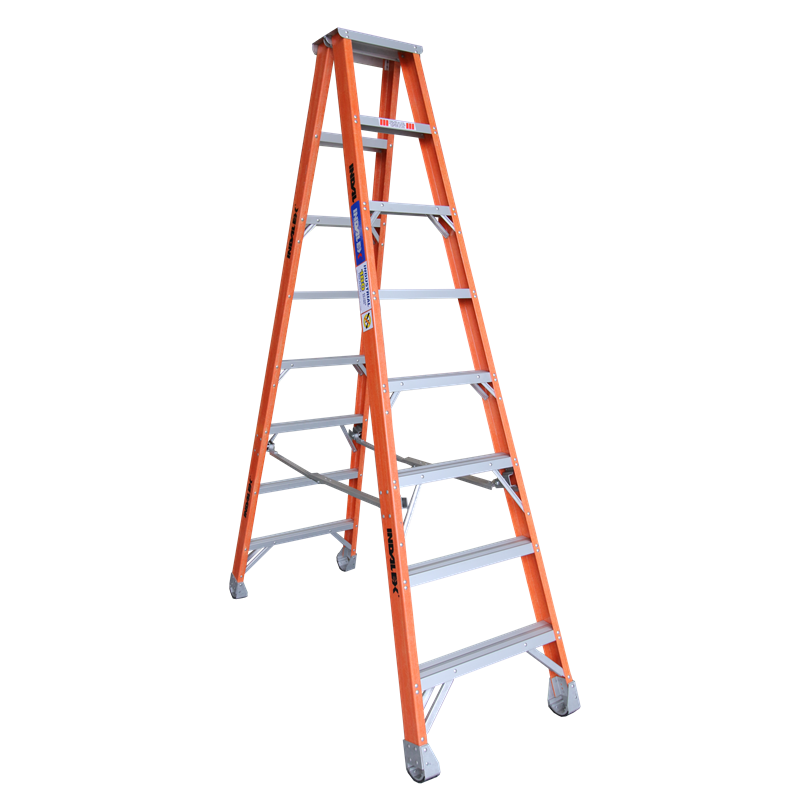 Indalex 2.4m 180kg Fibreglass Double Sided Step Ladder | Bunnings Warehouse