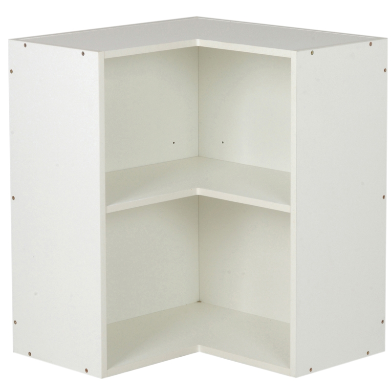 Diagonal corner wall cabinet