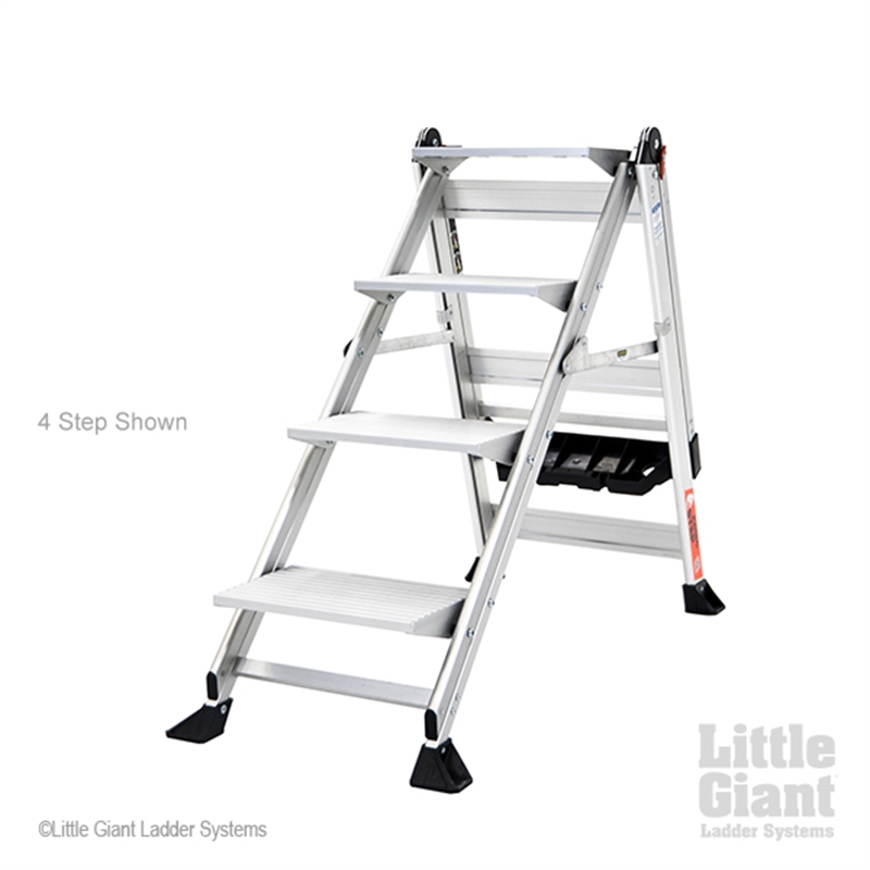 Little Giant Jumbo Step - 4 Step Ladder With Handrail ...