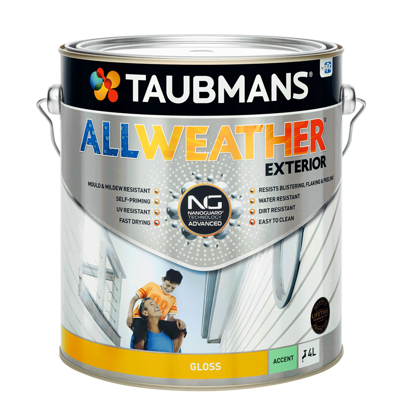 Taubmans All Weather Gloss Accent Exterior Paint 4L