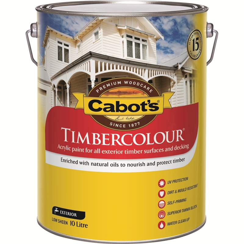 Cabots 10L White Timbercolour Exterior Paint I/N 1521697 Cabots 10L White Timbercolour Exterior Paint I/N 1521697