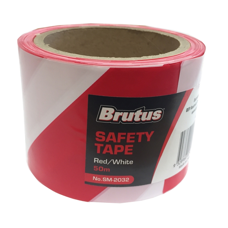 Brutus 75mm x 50m Red And White Safety Tape Bunnings Warehouse
