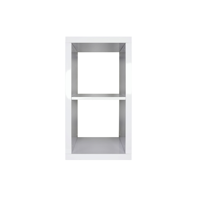 Clever Cube 1 x 2 High Gloss White Storage Unit I/N 2582662 Bunnings Warehouse