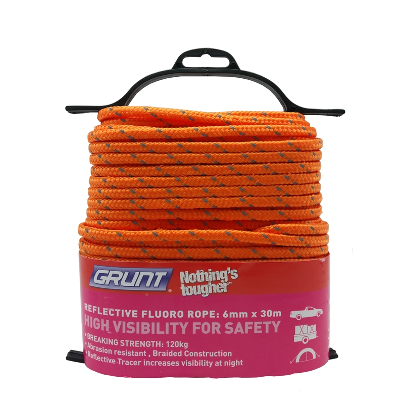 Grunt 6mm X 30m Reflective Orange Rope Bunnings Warehouse