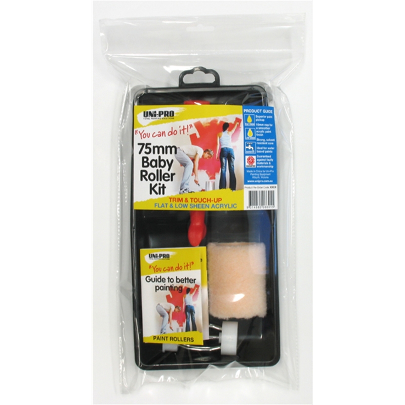Uni Pro 75mm Baby Paint Roller Kit I/N 1660149 Bunnings Warehouse