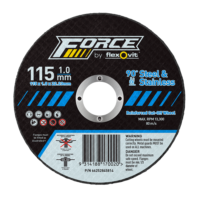 Flexovit Force 115 x 1.0 x 22.23mm Metal Cut Off Wheel Bunnings Warehouse