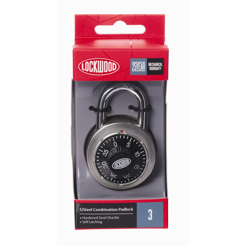 Lockwood 50mm 140 Series Combination Padlock Bunnings Warehouse