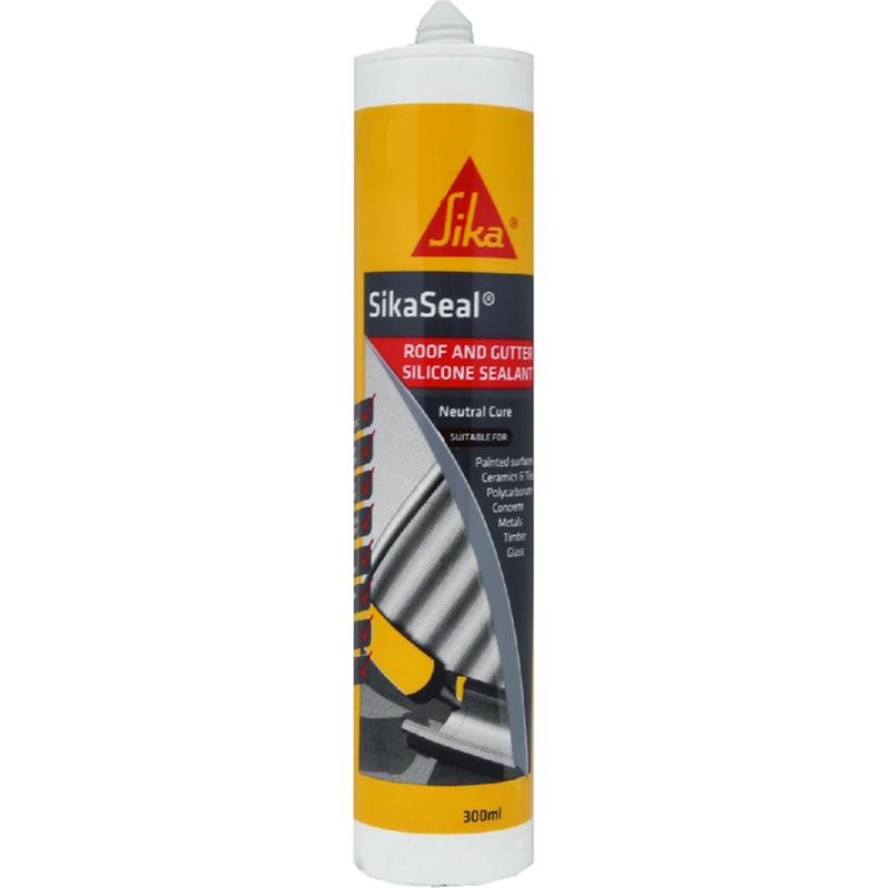 Sika 300ml Clear SikaSeal Kitchen and Bathroom Silicone Sealant
