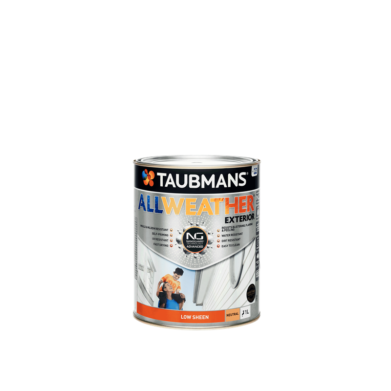 Taubmans 1L Low Sheen Neutral All Weather® Exterior Paint