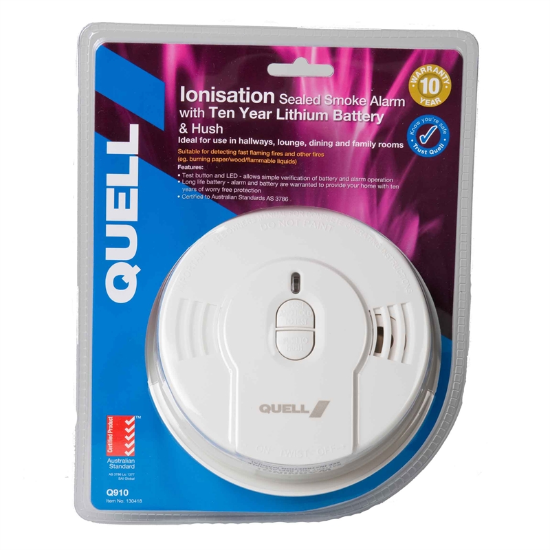 Quell 9V Smoke Alarm with Hush Button Bunnings Warehouse
