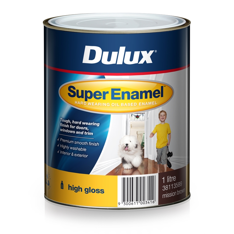 Dulux Super Enamel 1L High Gloss Mission Brown Enamel Paint