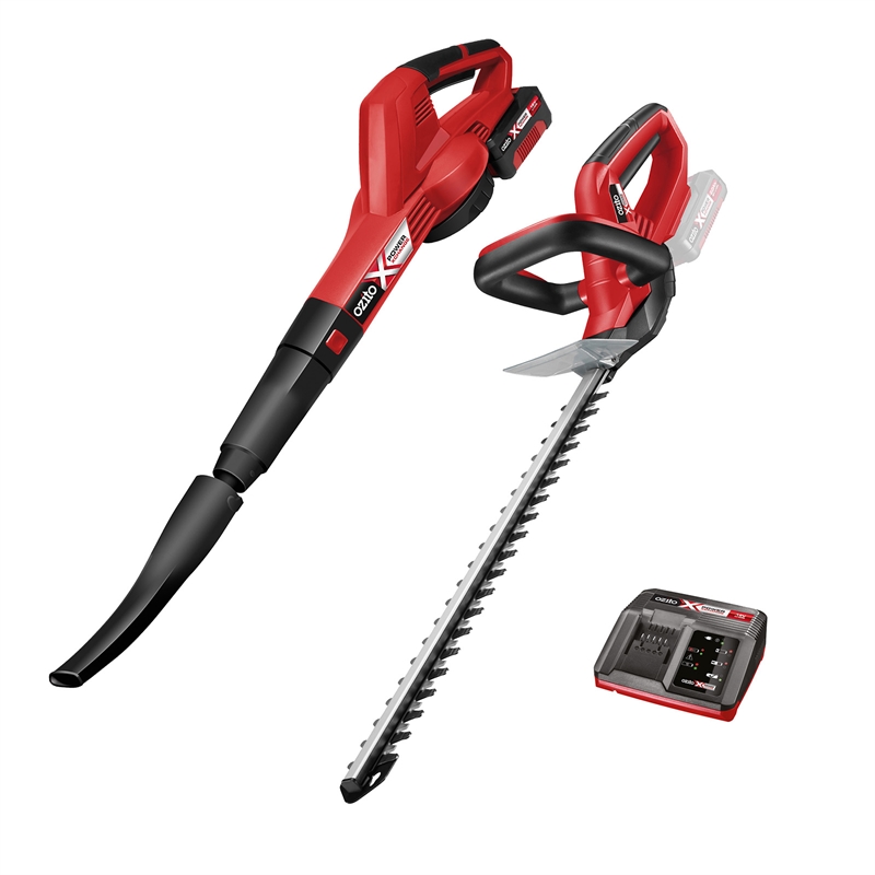 Ozito Power X Change 18V Blower And Hedge Trimmer Kit | Bunnings Warehouse