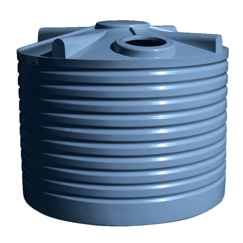 Clark Tanks 5000L Squat Round Poly Water Tank - Mountain Blue