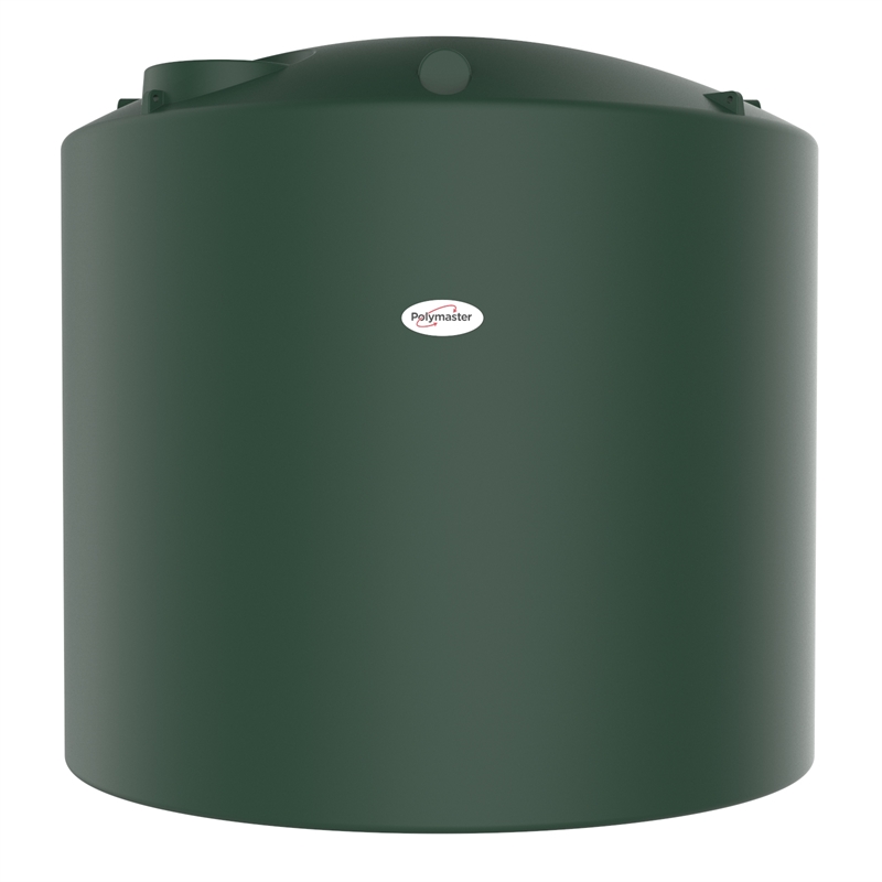 Polymaster 10000L Smooth Wall Round Polychoice Water Tank - Heritage Green