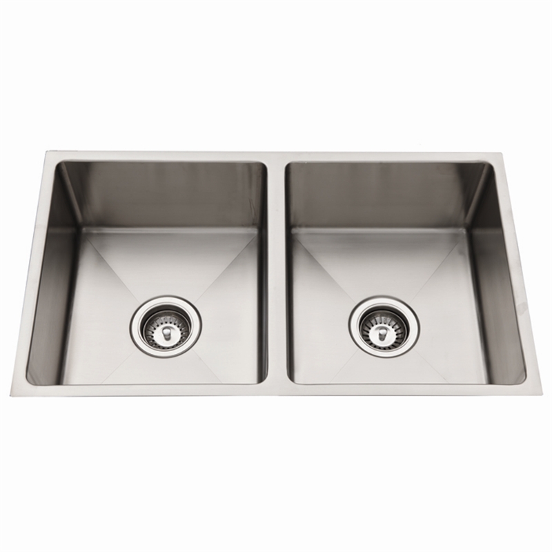 Squareline 760mm Double Bowl Stainless Steel Undermount Kitchen Sink