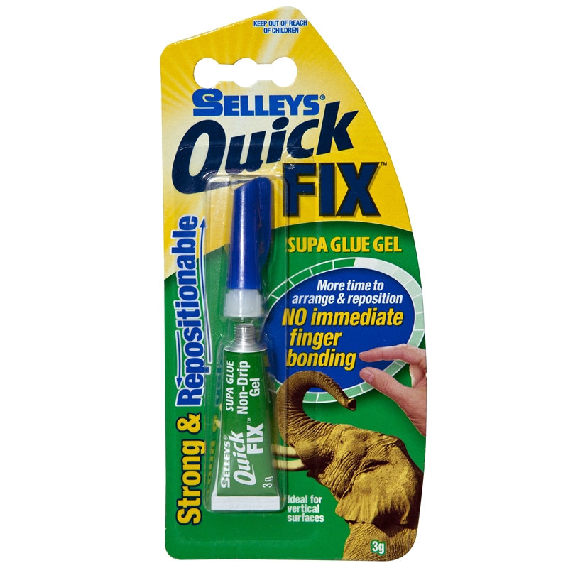 Selleys 3ml Quick Fix Non Drip Gel Supa Glue I/N 1232153 | Bunnings ...